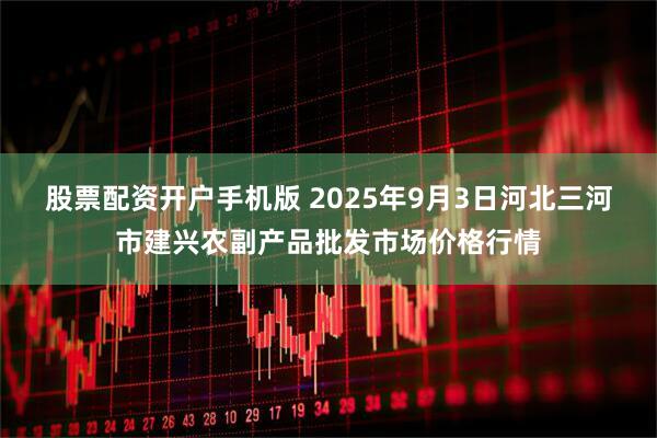 股票配资开户手机版 2025年9月3日河北三河市建兴农副产品批发市场价格行情
