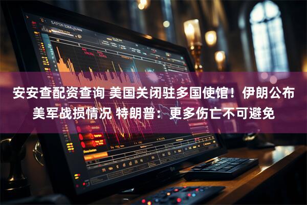 安安查配资查询 美国关闭驻多国使馆！伊朗公布美军战损情况 特朗普：更多伤亡不可避免